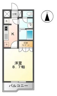 ジュネス祇園【1階】の間取り