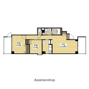 ツインヒルズウェスト【6階】の間取り