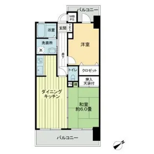 ライオンズマンション平和公園【4階】の間取り