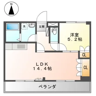 ルミナス西山本【2階】の間取り