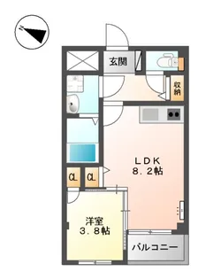 ヴィア・パーチェ・吉見園【3階】の間取り
