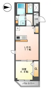 レコルト住吉【3階】の間取り