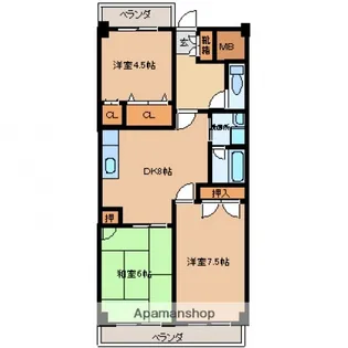 ユアコート土橋【5階】の間取り