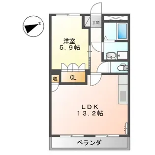 シャルマン祇園【2階】の間取り