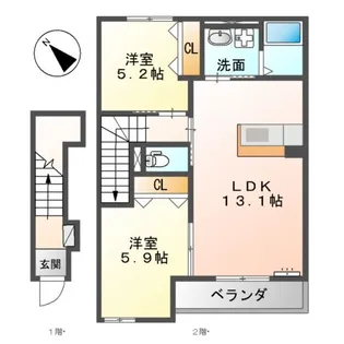 TAMAハウス【2階】の間取り