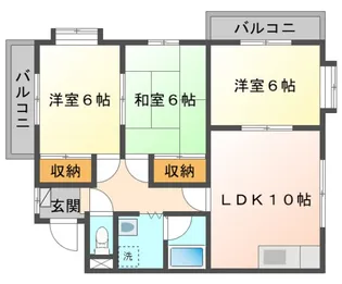 メゾン沖栄【201号室号室】の間取り