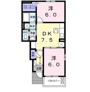 ワイズ・コートⅢ【1階】の間取り