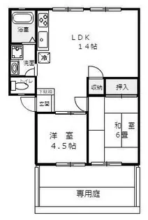 サンライフ西本【102号室号室】の間取り