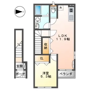 ウィステリアヒル【2階】の間取り