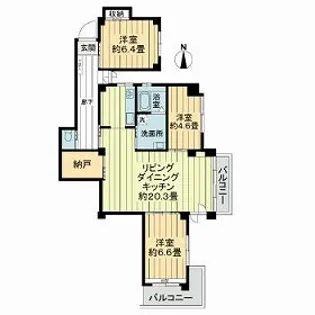 牛田ハイム【5階】の間取り