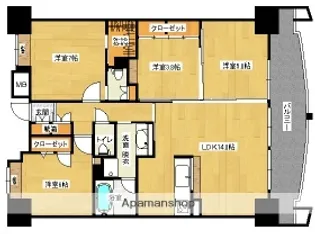 クレスト段原【12階】の間取り