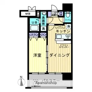 コンティニューム宇品【6階】の間取り