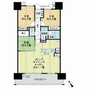 サーパスシティ祇園【6階】の間取り