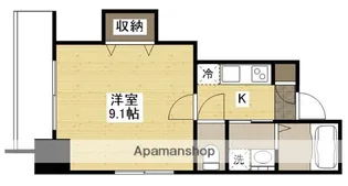 LA VIVANT 西白島【2階】の間取り