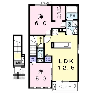 クロガネC【2階】の間取り
