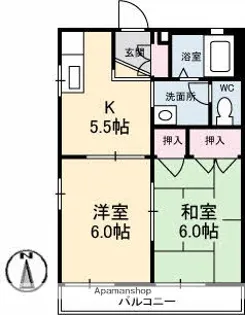 リーベン井口【2階】の間取り