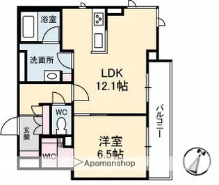 シャーメゾン尾長西A【2階】の間取り