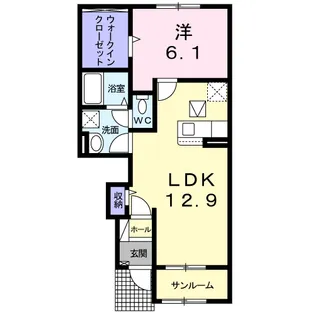 ネオヴィータ3【1階】の間取り