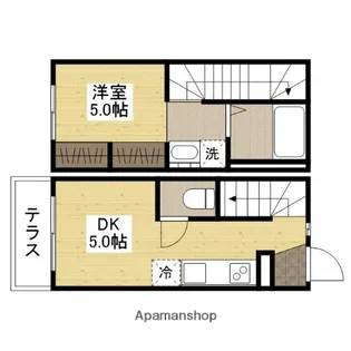 プランドール草津東【1階】の間取り