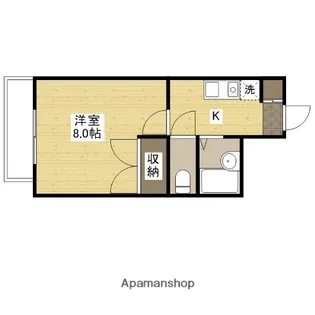 メゾンソレイユ【4階】の間取り