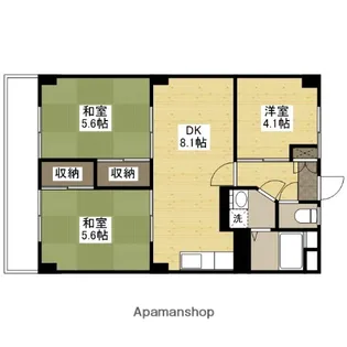 広島県広島市西区井口3丁目【マンション】の間取り