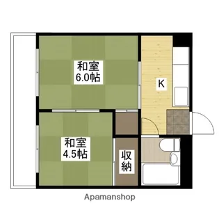 コムメイトマンション【2階】の間取り