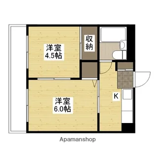 コムメイトマンション【3階】の間取り