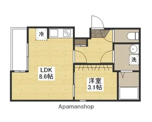シャインライズ楽々園【1階】の間取り