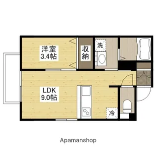 LUFELI羽衣【3階】の間取り