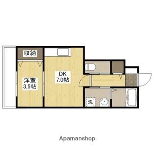 ロイヤルヴィラ緑井 B棟【1階】の間取り