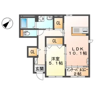 スターテラス長楽寺アネックス【1階】の間取り