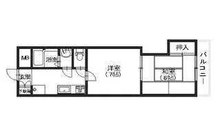 ベルシャトー加登【404号室号室】の間取り