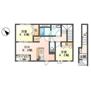 スターテラス上安【2階】の間取り