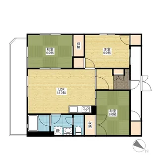 川口マンションⅡ【1階】の間取り