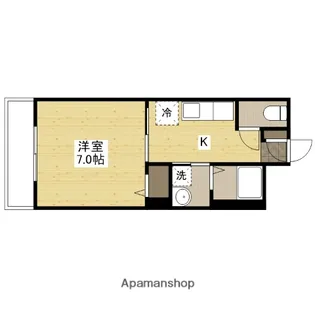 山田オフィスビル横川橋スクエアレジデンスヤマダ【4階】の間取り