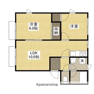 ルナハイツ壱番館【101号室】の間取り
