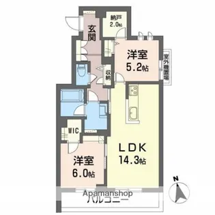 ミラベルシエロ【3階】の間取り