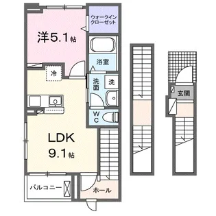 サン ウォーム V【3階】の間取り