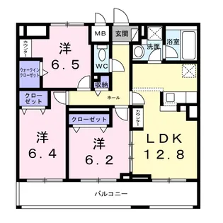アーブルブリエ【3階】の間取り