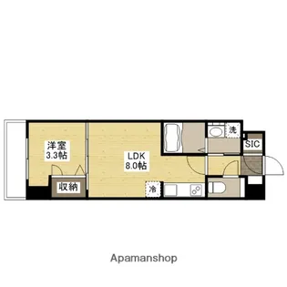 S−RESIDENCE城南通りABREAST【13階】の間取り