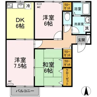 プリエールB【2階】の間取り