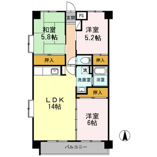 フォレストY’S【2階】の間取り