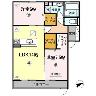 フルール【1階】の間取り