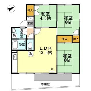 コートヴィレッジ3【1階】の間取り