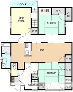 広島県広島市南区宇品神田2丁目【一戸建】の間取り