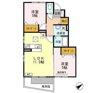 FairyCourtSun【1階】の間取り