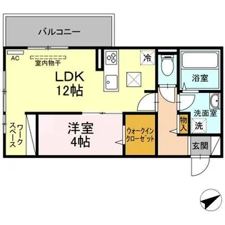 アップス安東DーⅢ【1階】の間取り