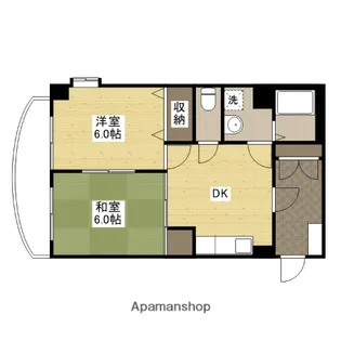 グリーンヴァリィ金光一番館【6階】の間取り