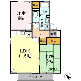 ルミエール小林【2階】の間取り