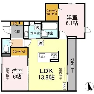 Tー5FLAT【2階】の間取り